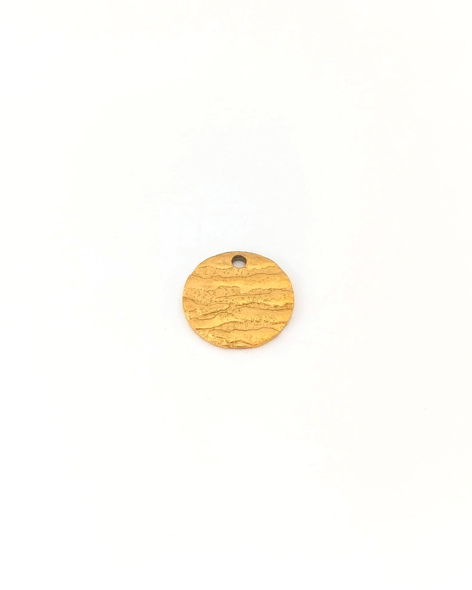 Sequin rond texturé acier inox 304 - 12 mm