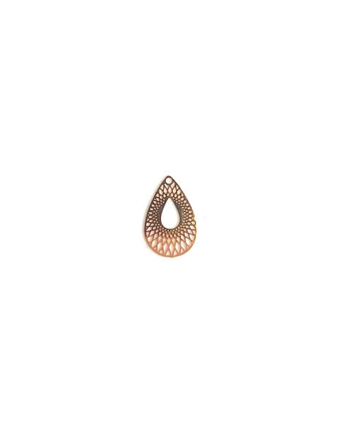 Breloque filigrane goutte - 19x12 mm