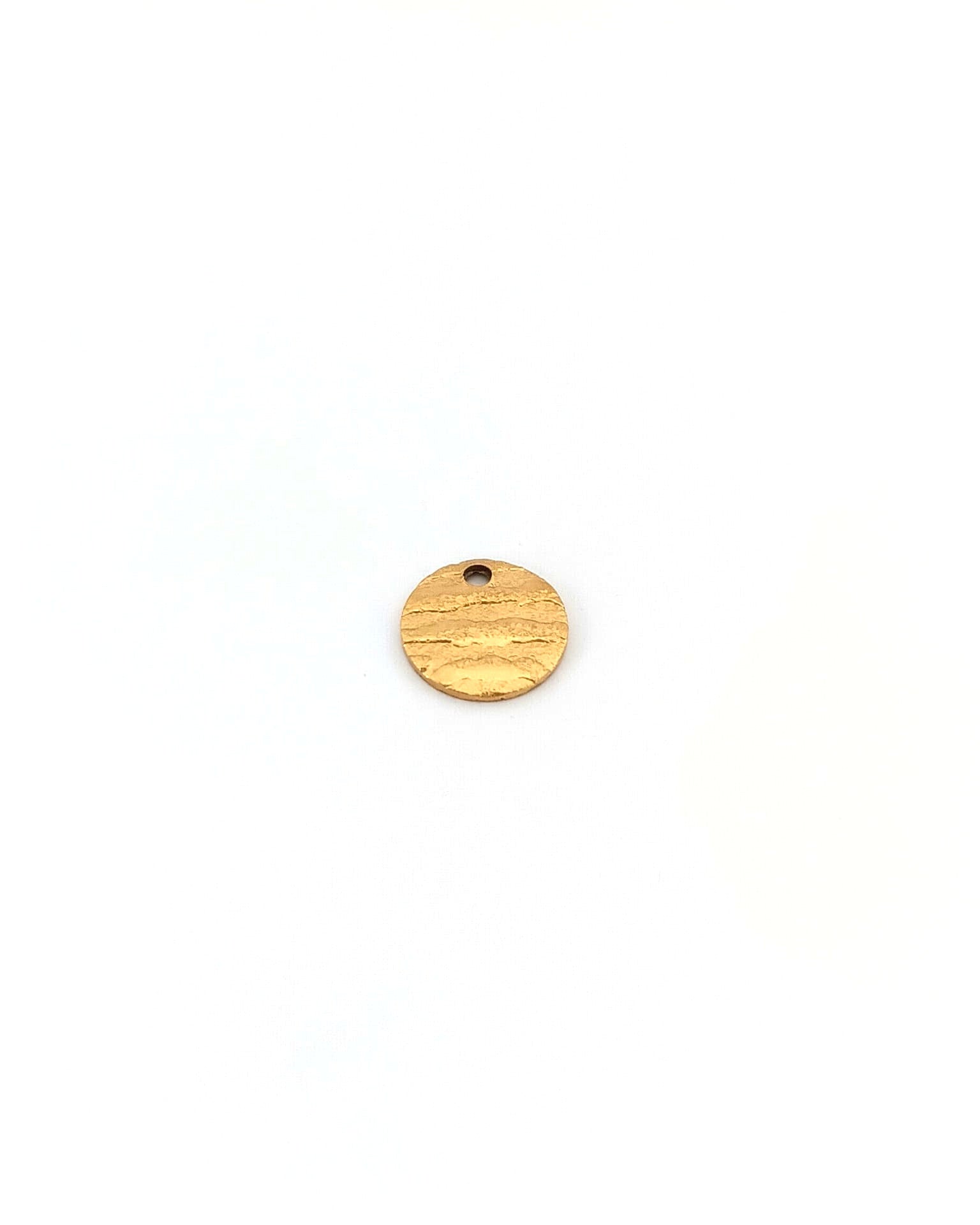 Sequin rond texturé acier inox 304 - 10 mm