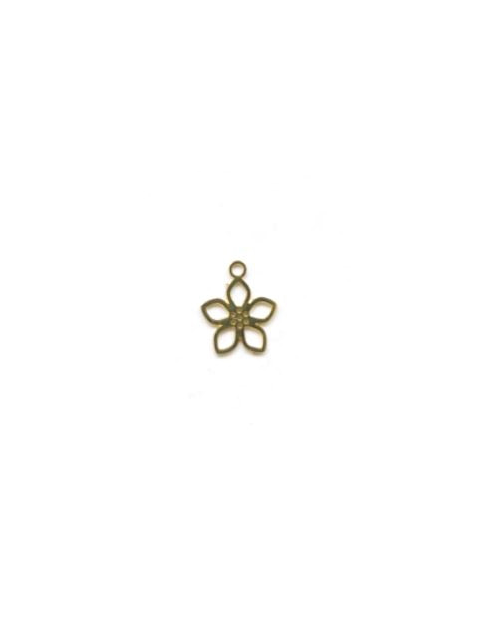 Breloque filigrane fleur - 9x7 mm