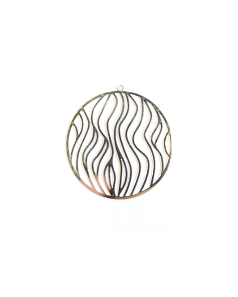 Estampe filigrane ronde - 37x35 mm