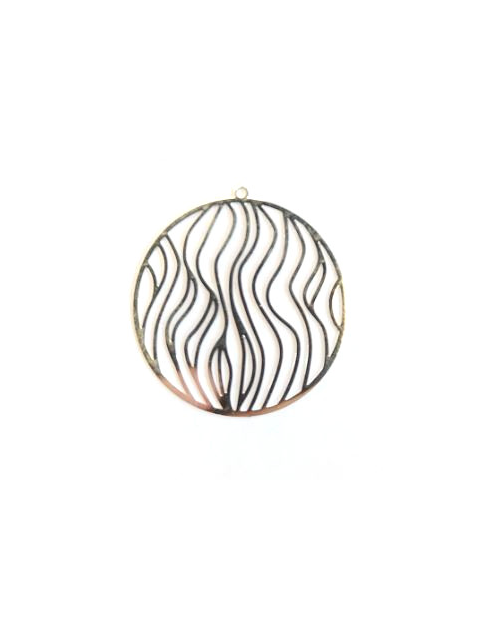 Estampe filigrane ronde - 37x35 mm