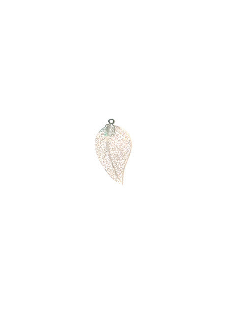 Estampe filigrane feuille - 38x19 mm