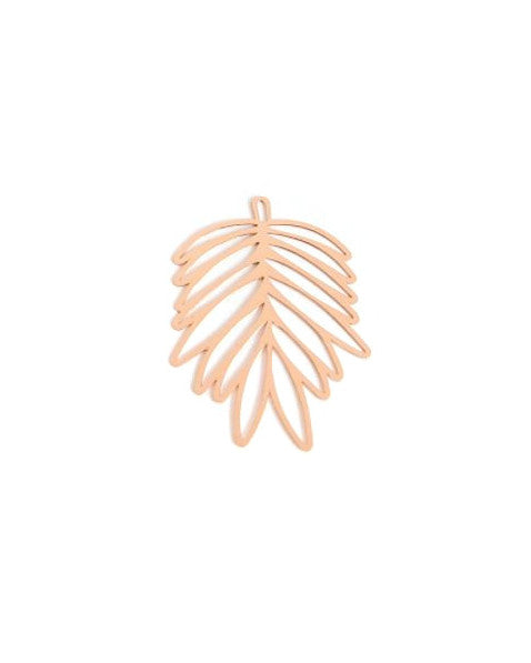 Estampe filigrane feuille - 38x28 mm