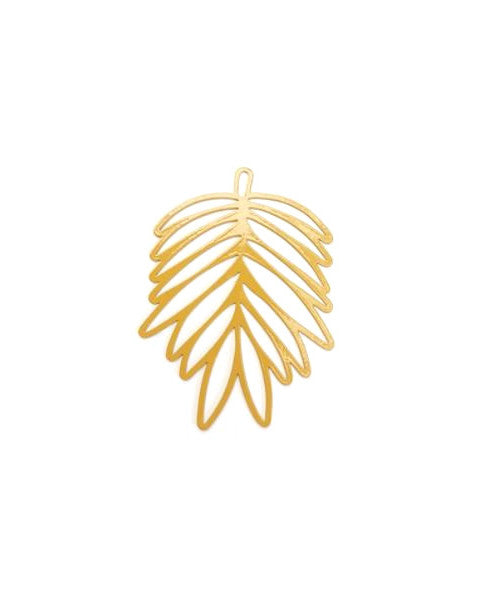 Estampe filigrane feuille - 38x28 mm