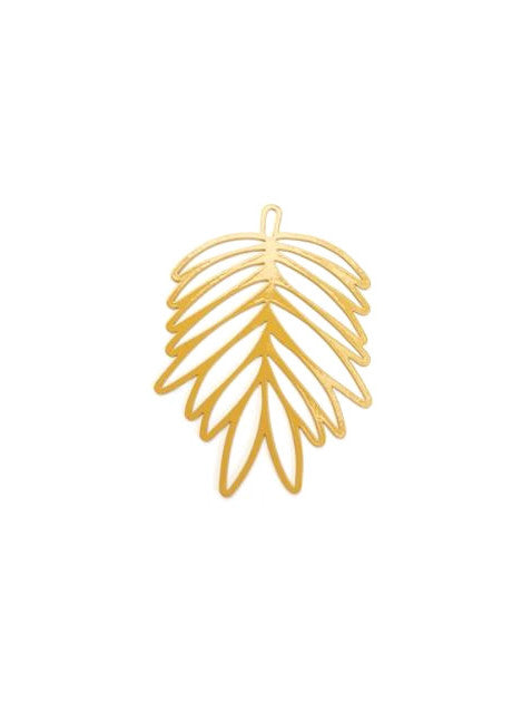 Estampe filigrane feuille - 38x28 mm