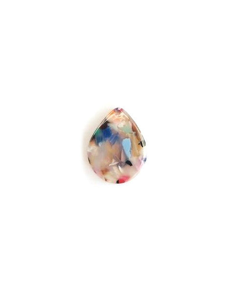 Pendentif goutte acétate - 29x23 mm