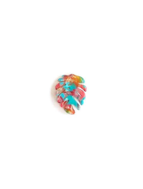 Pendentif feuille acétate - 26x20 mm