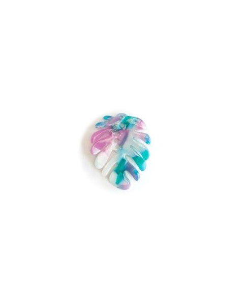 Pendentif feuille acétate - 26x20 mm