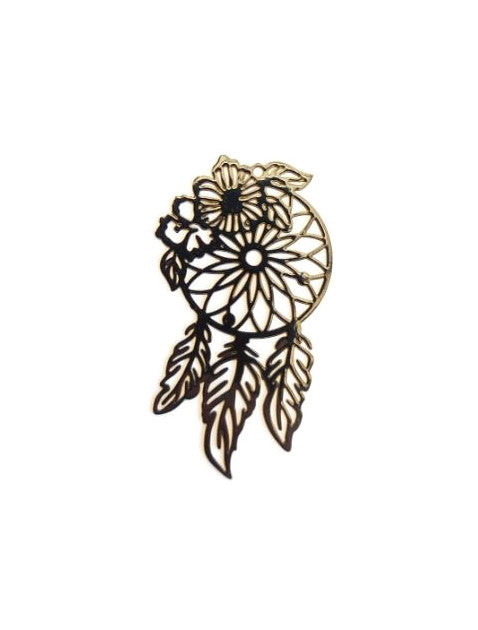 Estampe filigrane attrape-rêves - 45x25 mm