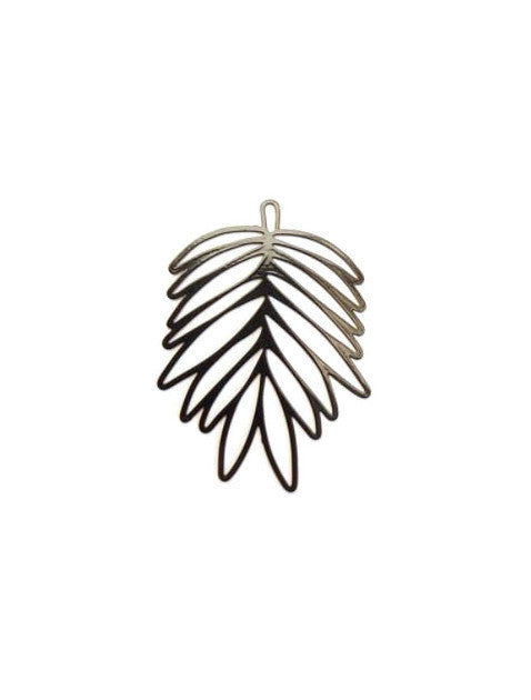 Estampe filigrane feuille - 38x28 mm