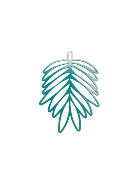 Estampe filigrane feuille - 38x28 mm