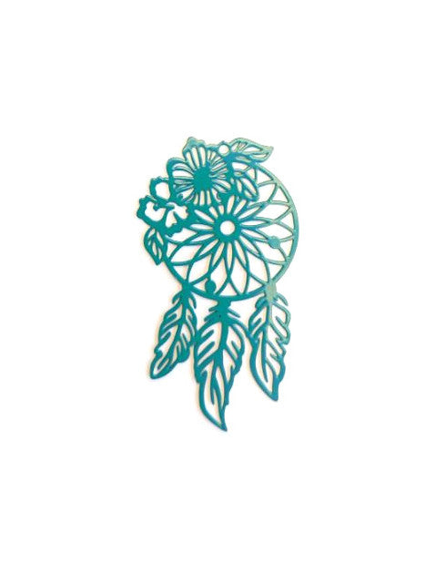 Estampe filigrane attrape-rêves - 45x25 mm
