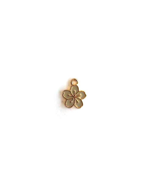 Breloque fleur émaillée - 15x12mm