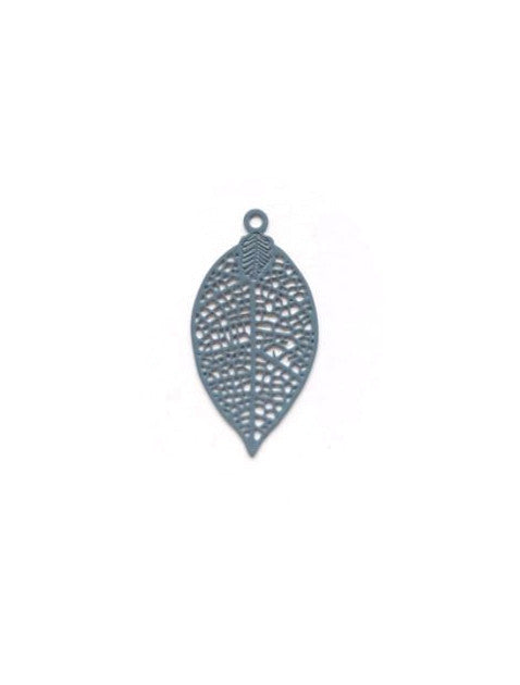 Estampe filigrane feuille - 28x15 mm