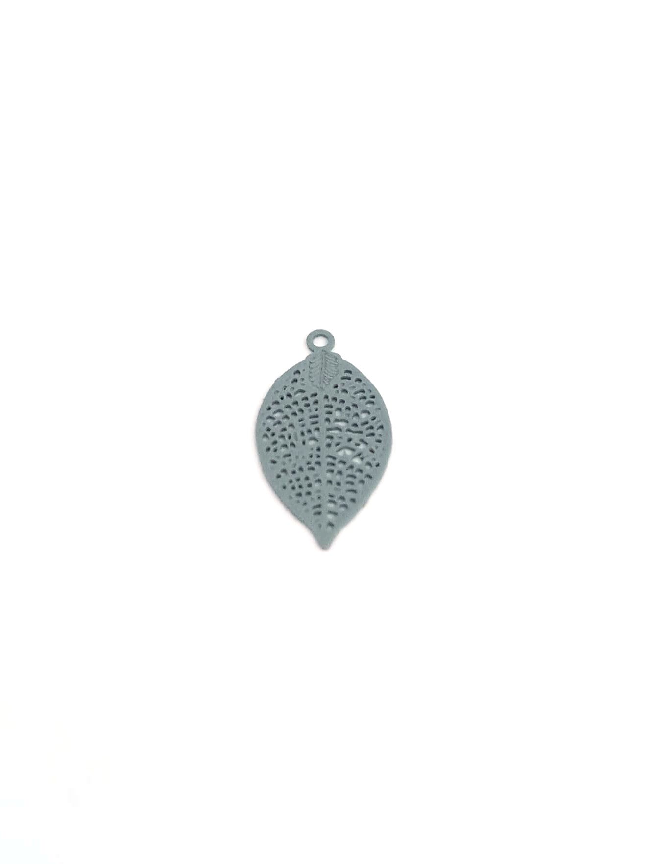 Breloque filigrane feuille - 19x10 mm