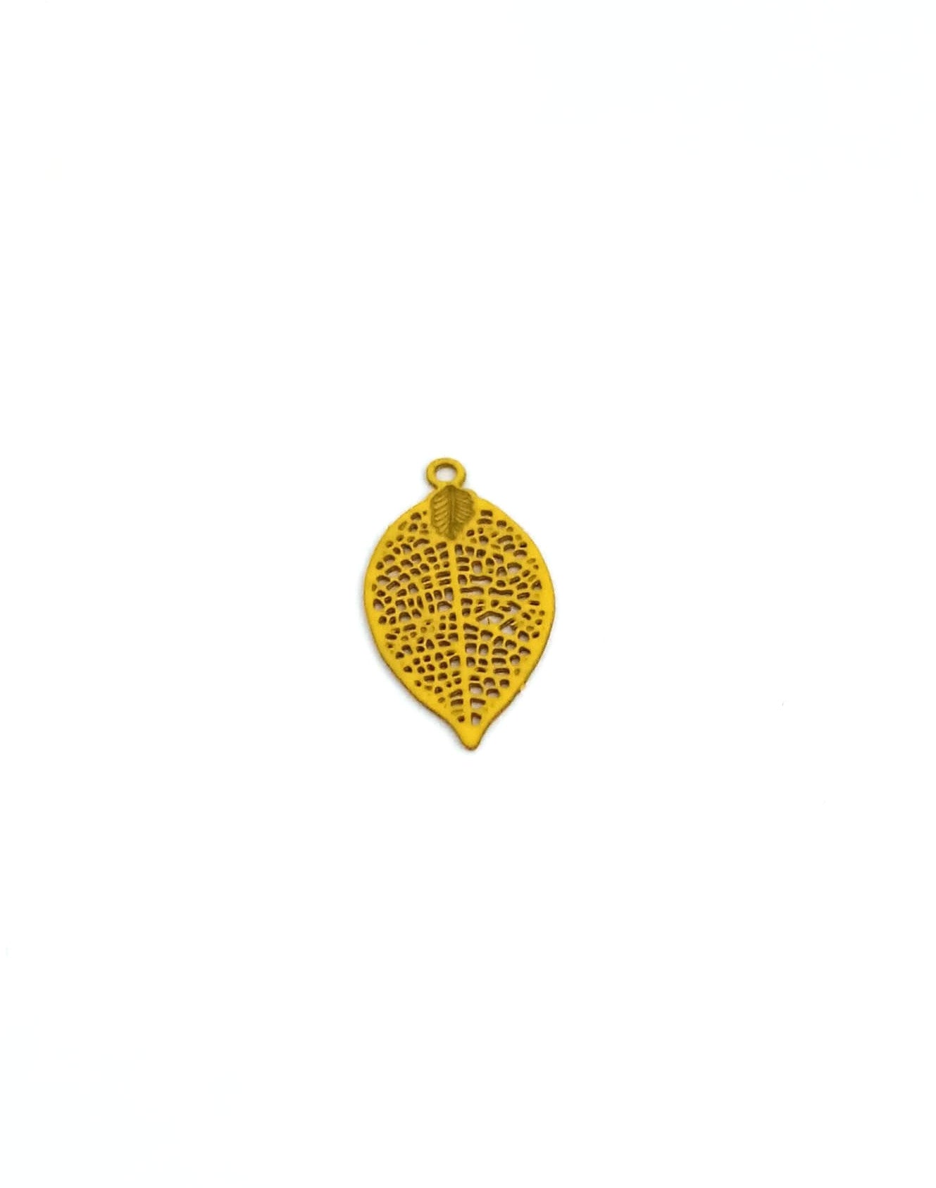 Breloque filigrane feuille - 19x10 mm