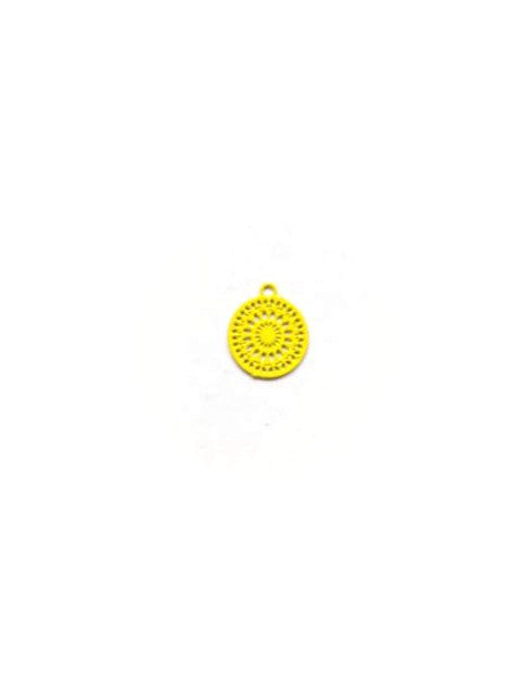 Breloque filigrane ronde - 10x8 mm