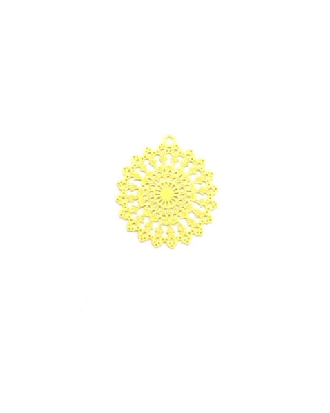 Breloque filigrane rosace - 22x20 mm