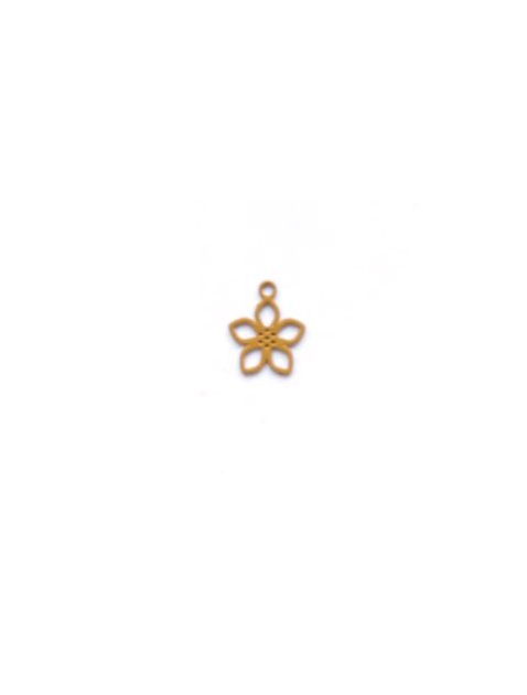 Breloque filigrane fleur - 9x7 mm