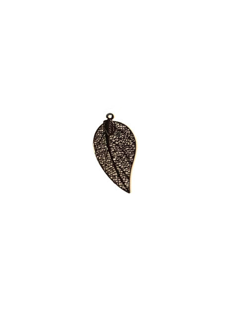 Estampe filigrane feuille - 38x19 mm