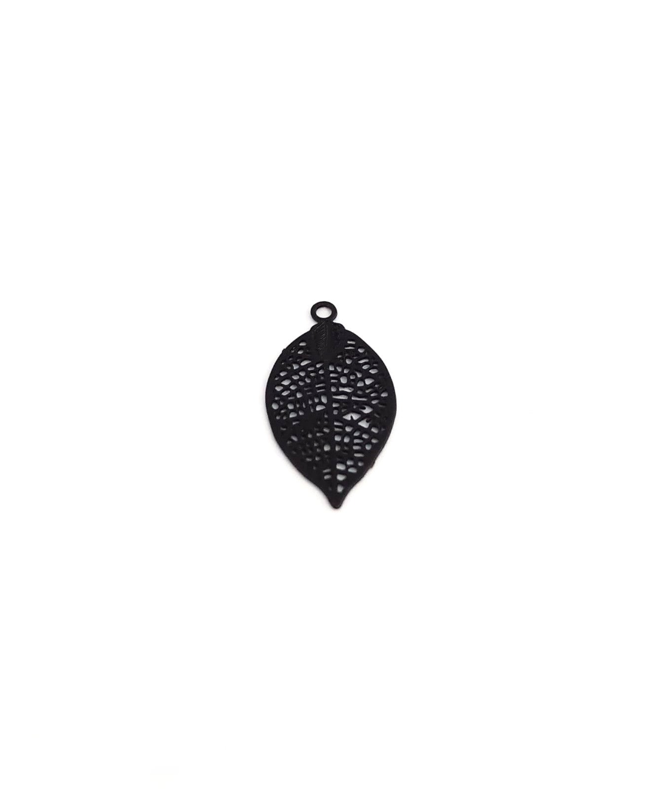 Breloque filigrane feuille - 19x10 mm