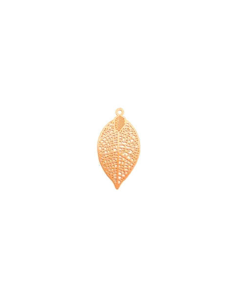 Estampe filigrane feuille - 28x15 mm