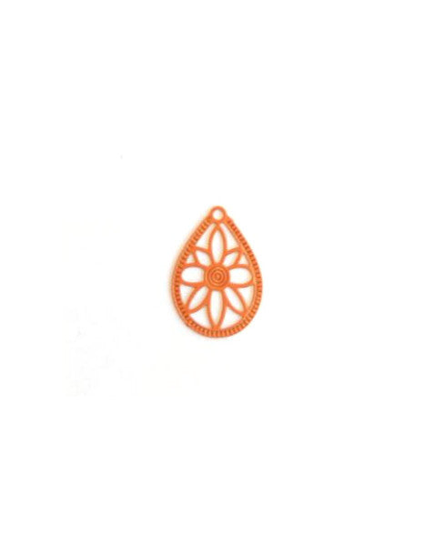 Breloque filigrane goutte - 16x12 mm