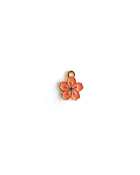 Breloque fleur émaillée - 15x12mm