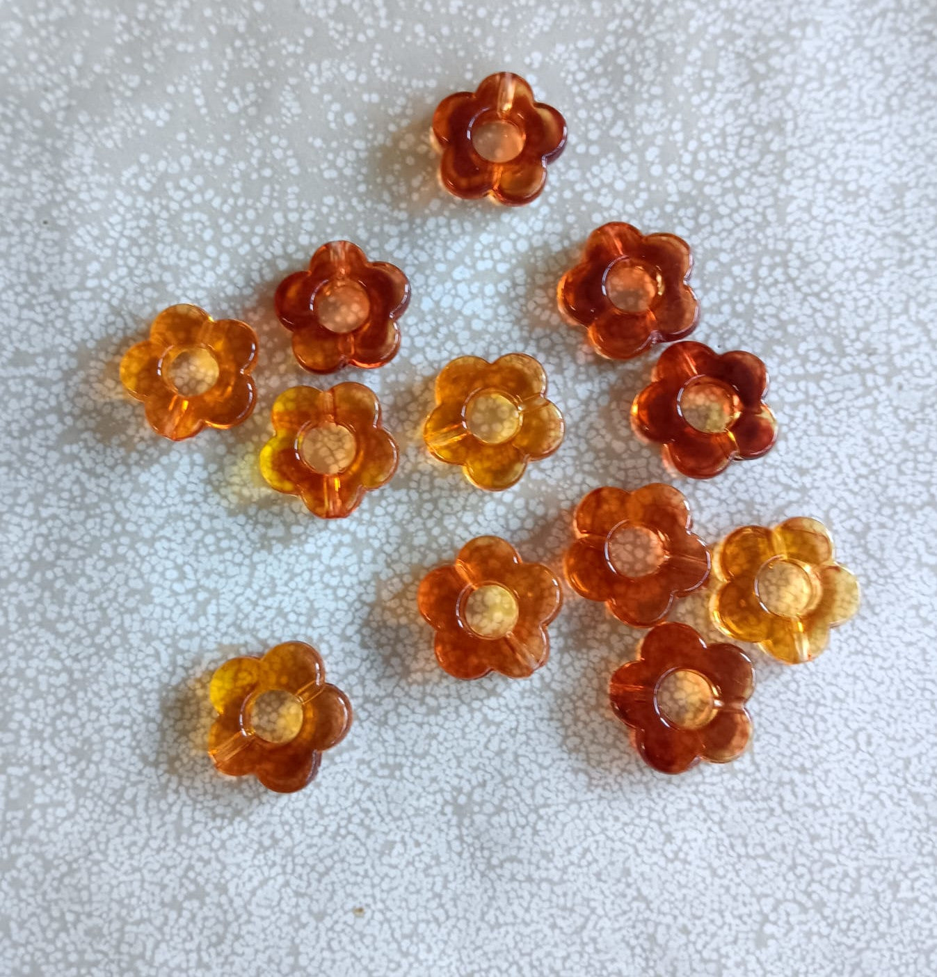 Perle fleur acrylique - 14 mm