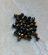 perlesetcreationbijoux - perles rondelles à facettes en verre de 6x5 mm doré et noir