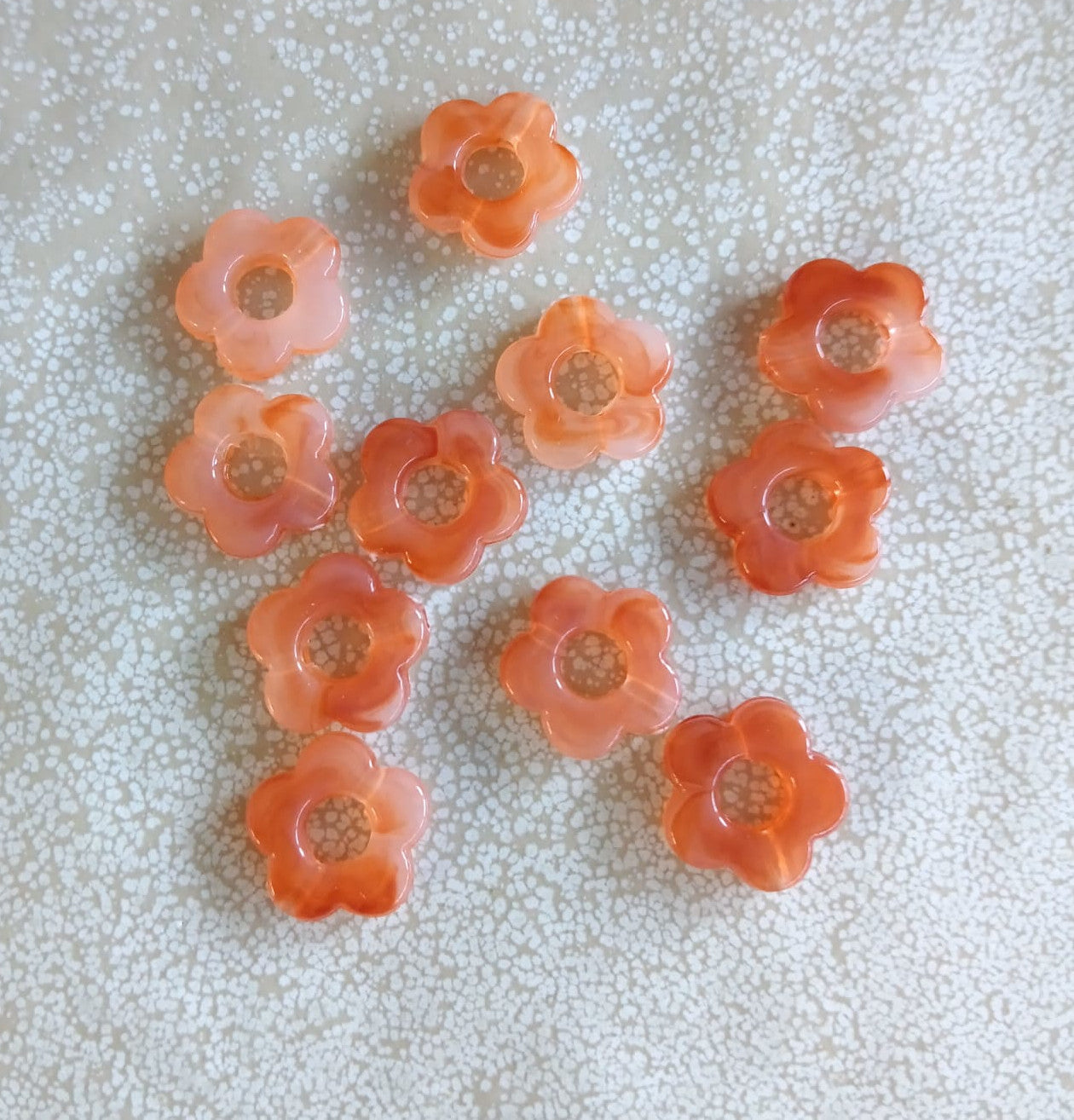 Perle fleur acrylique - 14 mm