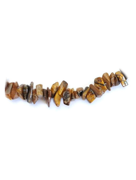 Perles chips en oeil de tigre naturel - 4-10 mm
