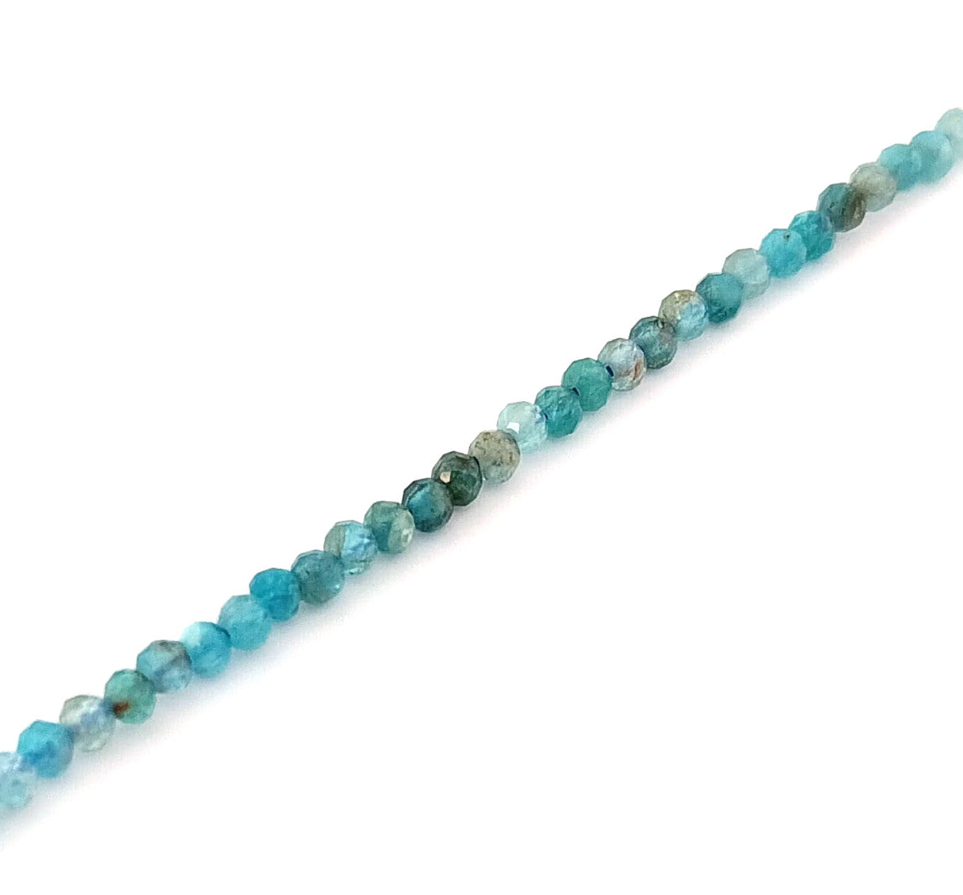 Perles rondes facettées Apatite naturelle - 2 mm
