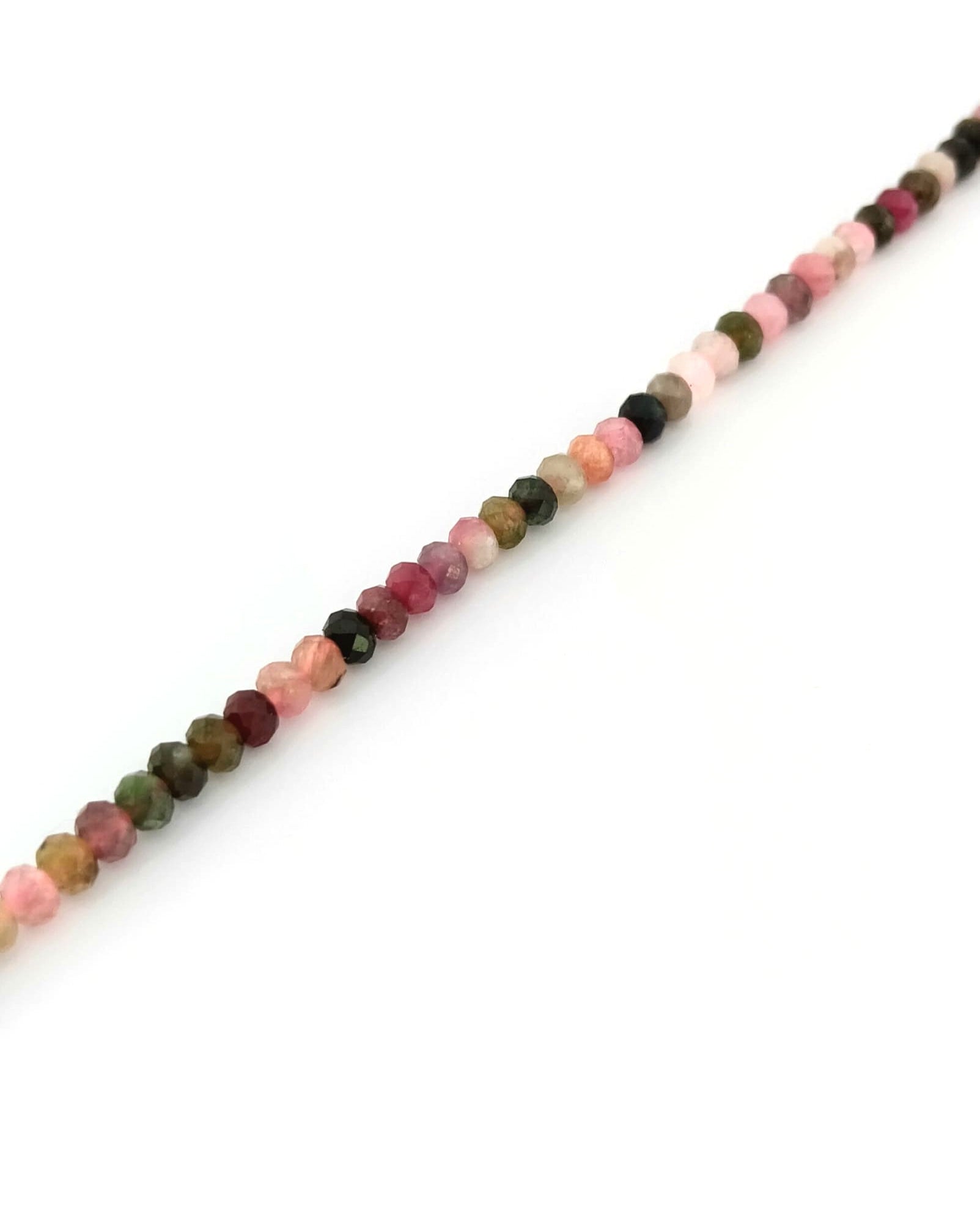 Perles rondelles facettées tourmaline naturelle - 4x3 mm