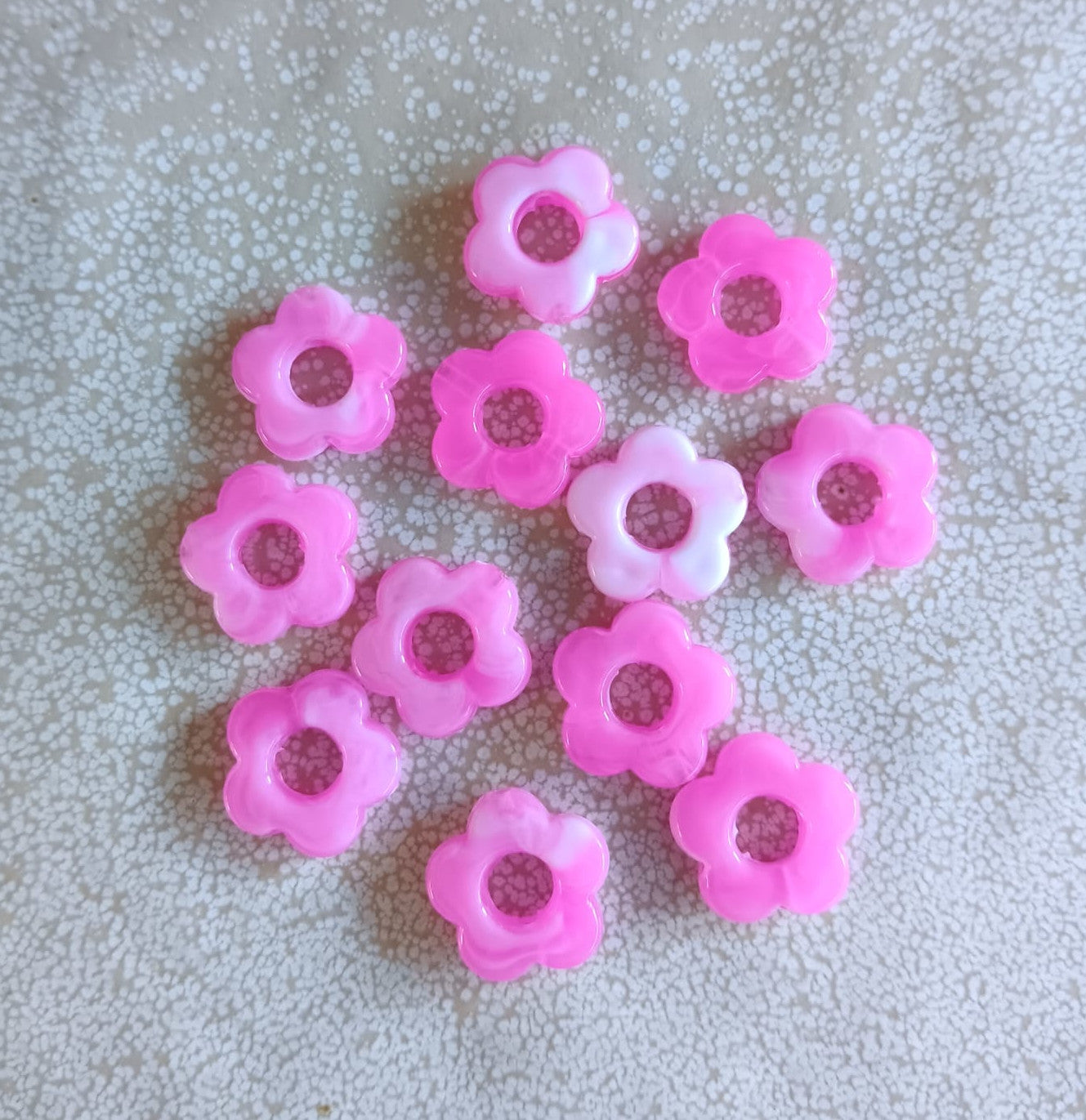 Perle fleur acrylique - 14 mm
