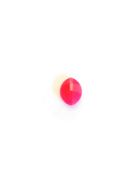 Breloque ovale en acrylique - 11x9mm