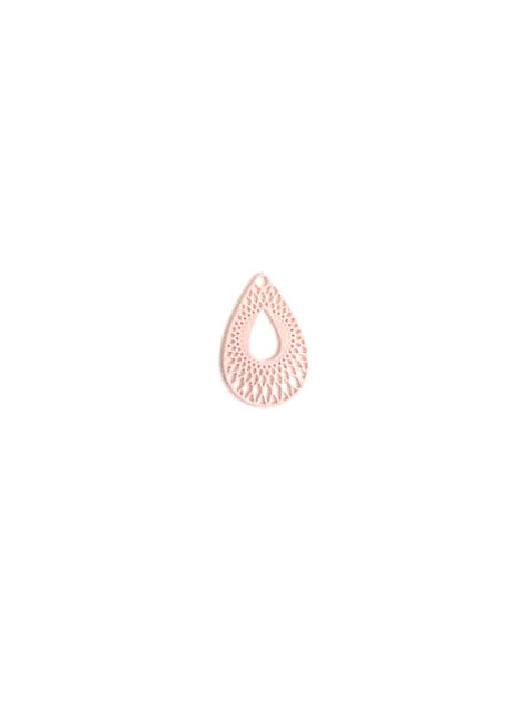 Breloque filigrane goutte - 19x12 mm