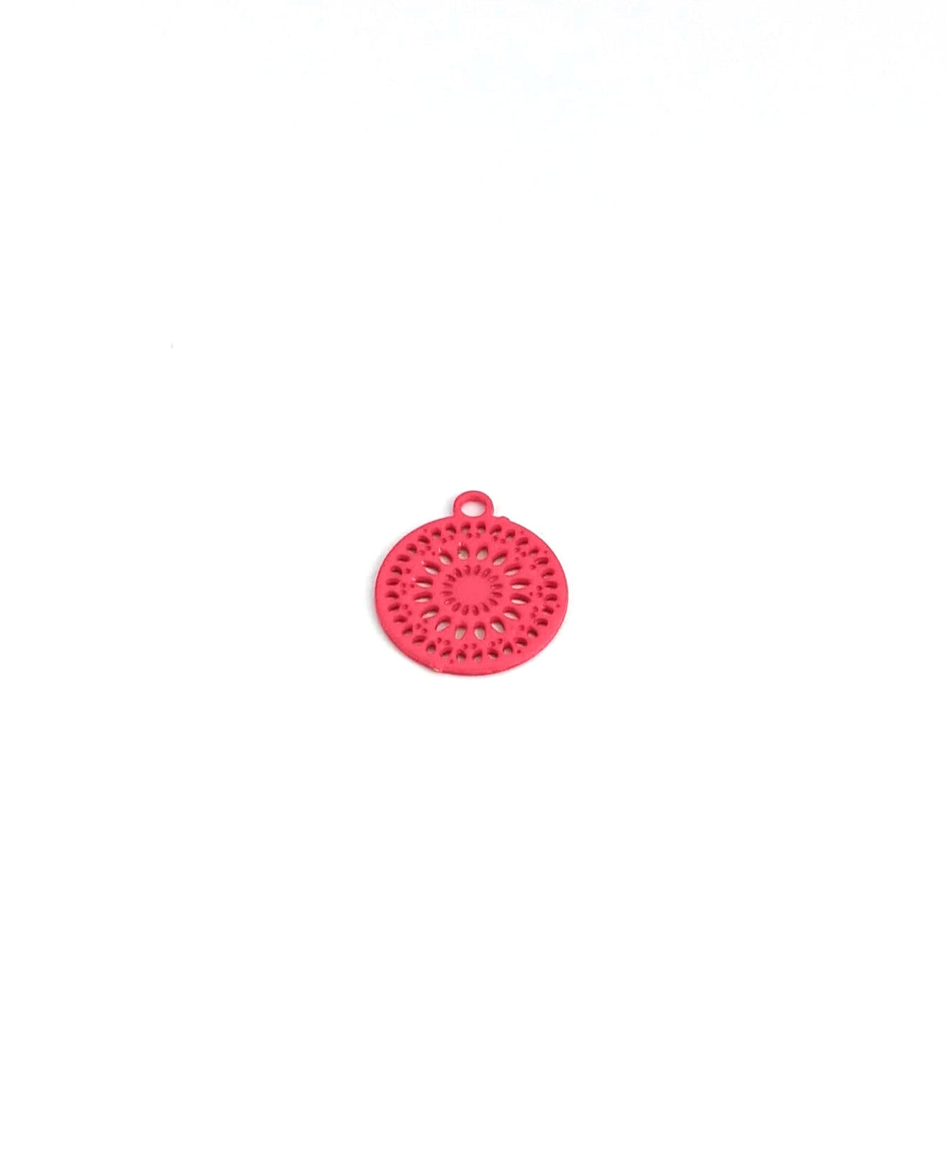 Breloque filigrane ronde - 10x8 mm