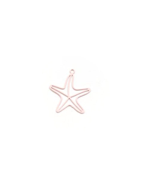 perlesetcreationbijoux-breloque-filigrane-etoile-de-mer-rose