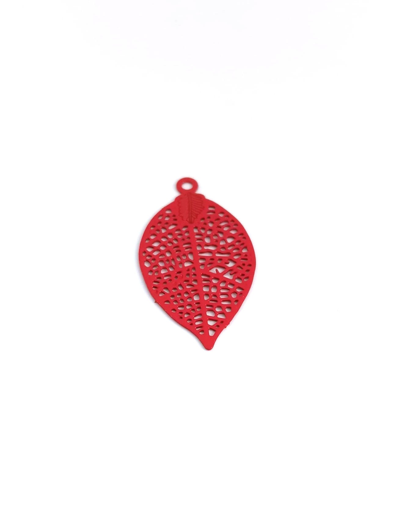Estampe filigrane feuille - 28x15 mm