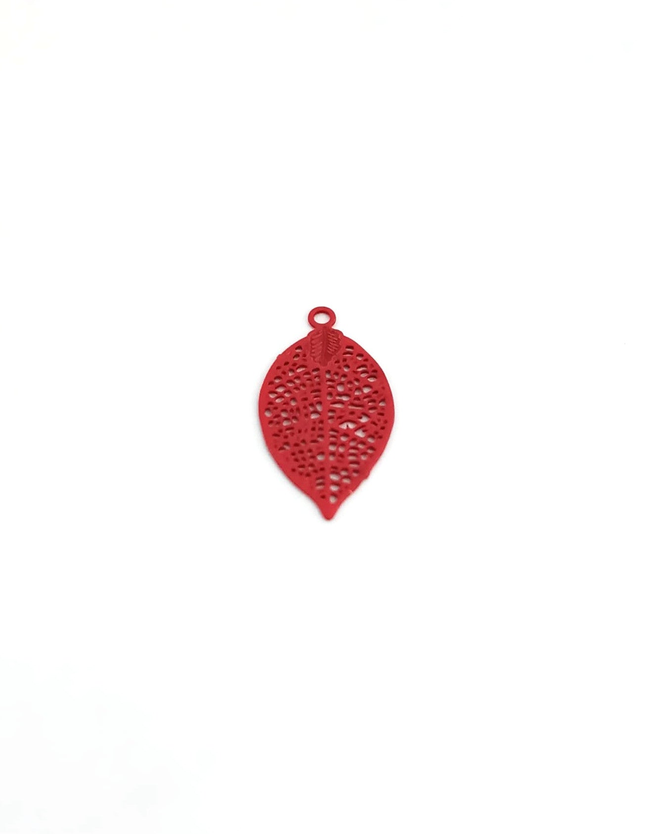 Breloque filigrane feuille - 19x10 mm