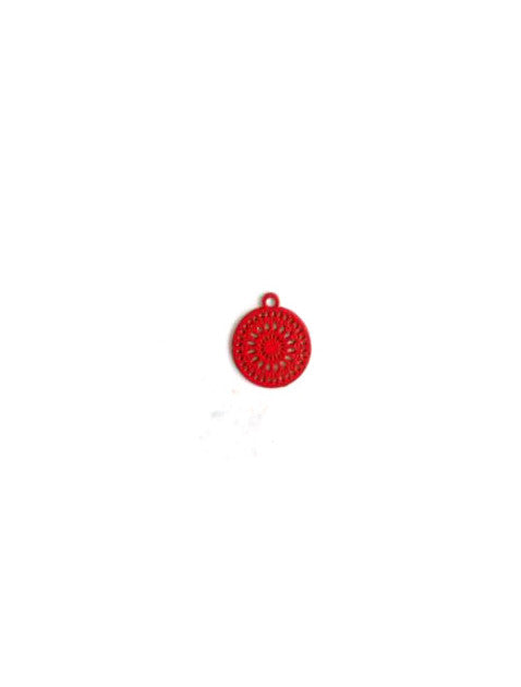 Breloque filigrane ronde - 10x8 mm