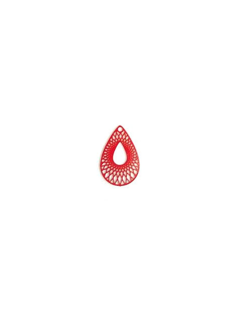 Breloque filigrane goutte - 19x12 mm