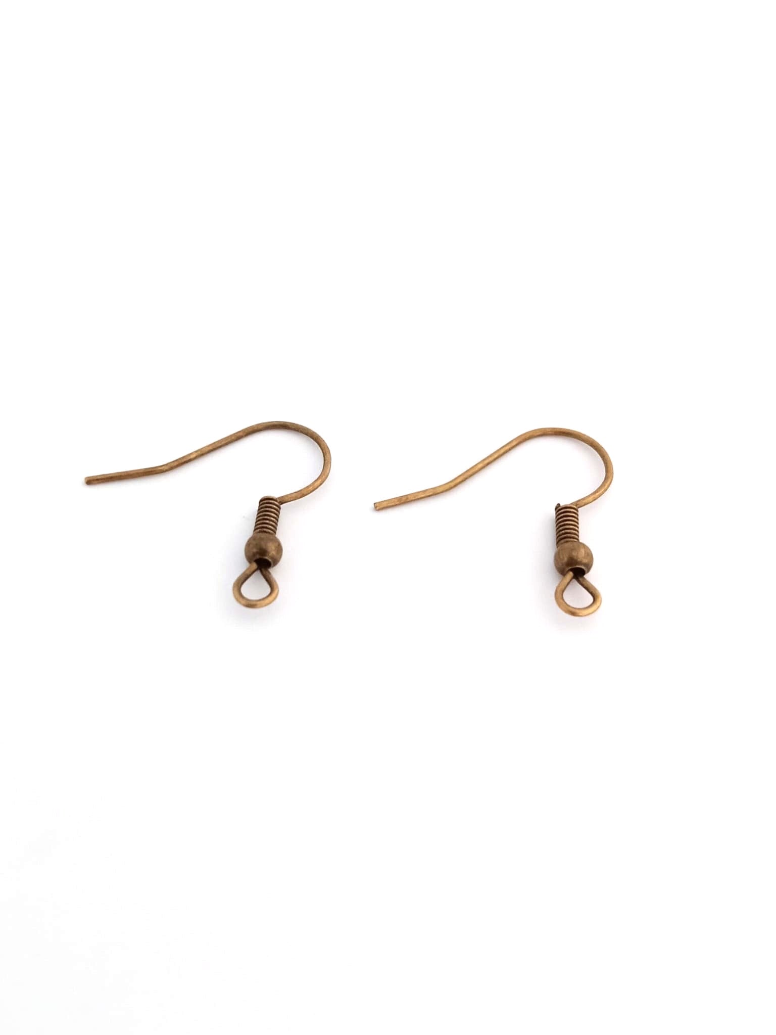 Crochets d'oreilles boules bronze 18 mm - x10 paires