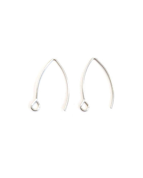 Crochets d'oreilles acier inox 304 - 25x15 mm x1 paire