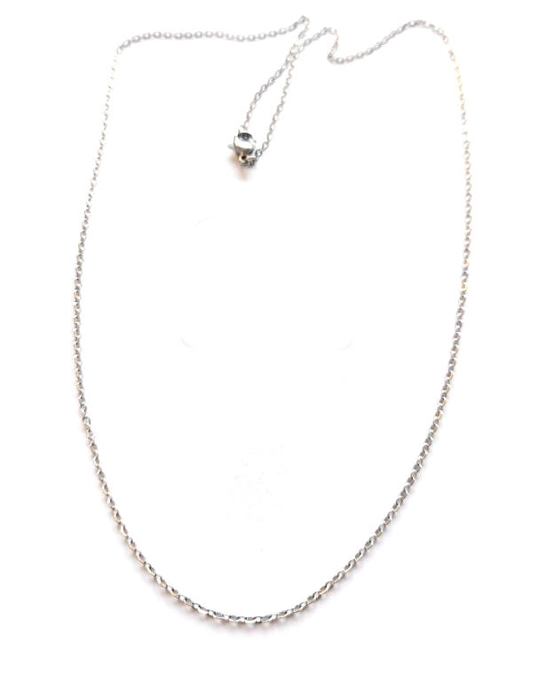 Collier maille ovale acier inox argenté 304 - 50 cm