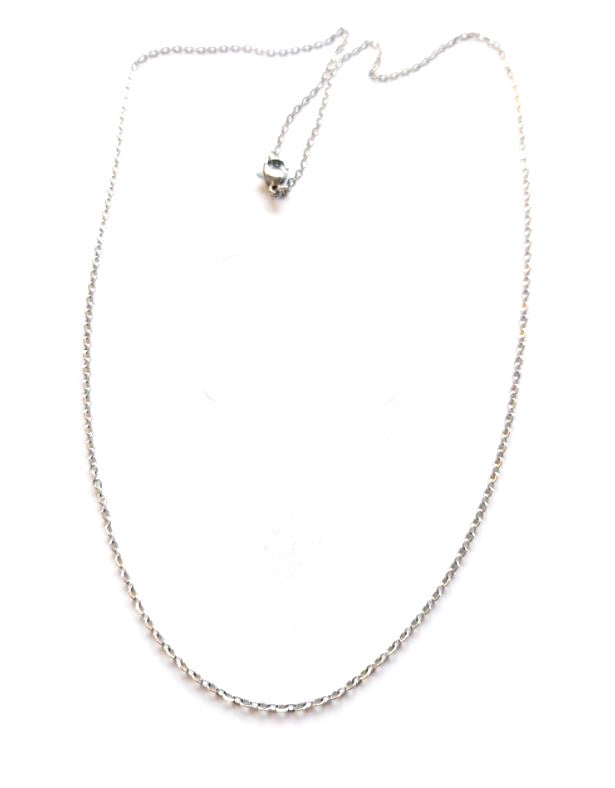 Collier maille ovale acier inox argenté 304 - 50 cm