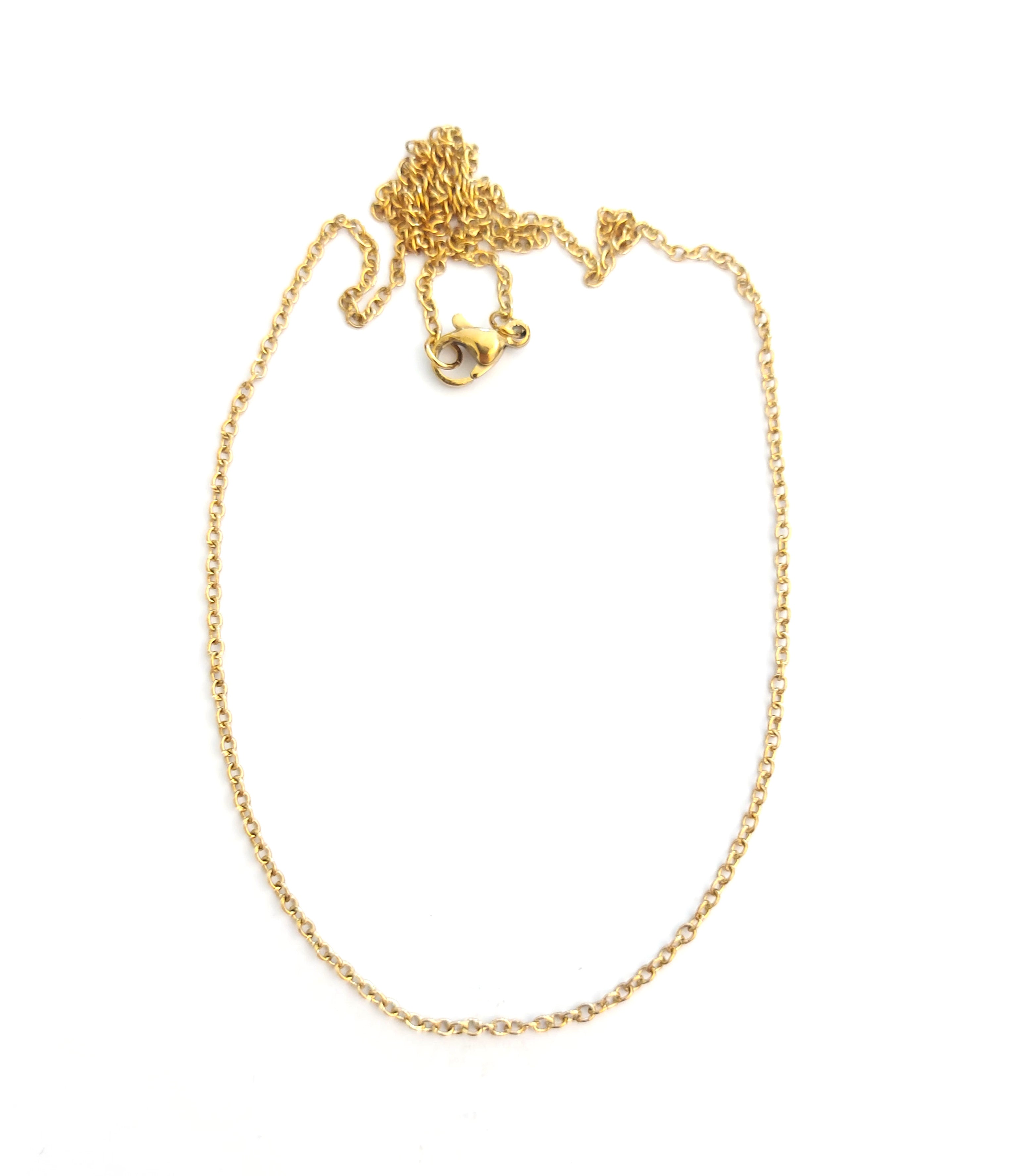Collier maille ovale acier inox 304 - 45 cm