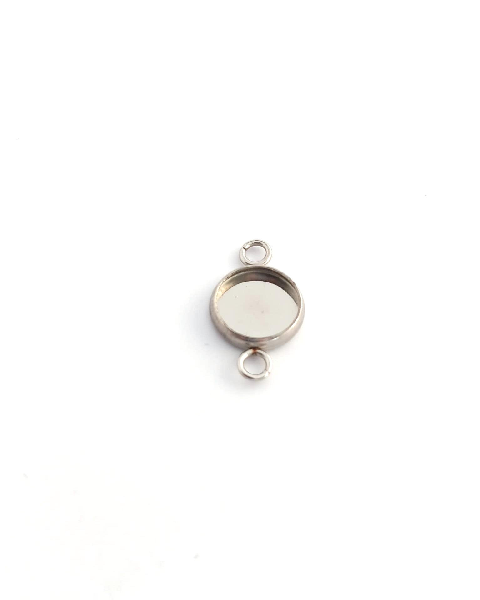 Intercalaire pour cabochon acier inox argenté 304 - 8 mm